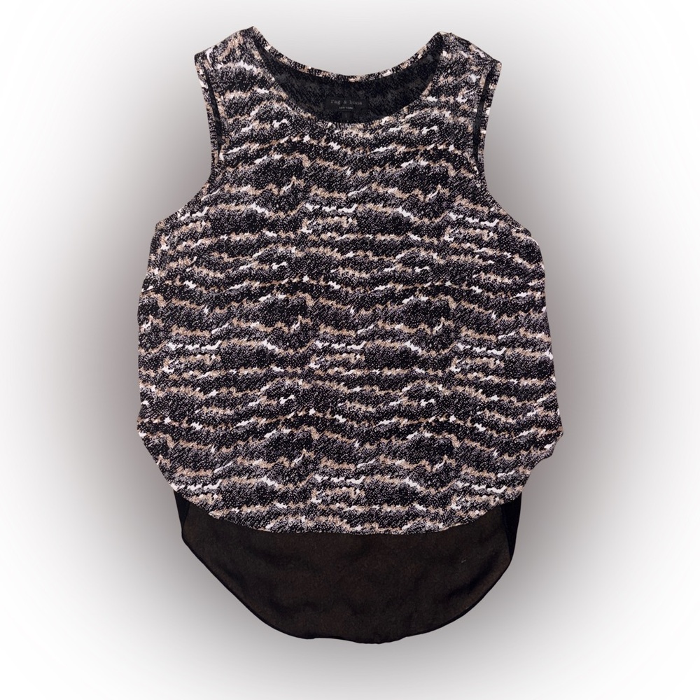 Rag & Bone Printed Scoop Neck Top